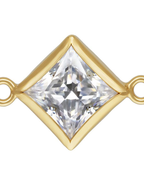Load image into Gallery viewer, Gold-Filled Diamond Bezel CZ Connectors for Permanent Jewelry
