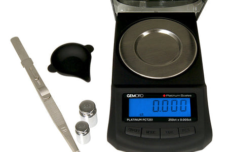 Premium Carat Scale, 250ct x 0.005ct - GEMORO Platinum PCT251