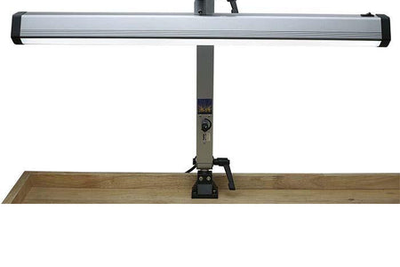Extra-Wide Silver-Finish Jeweler's LED Task Lamp with USB Port