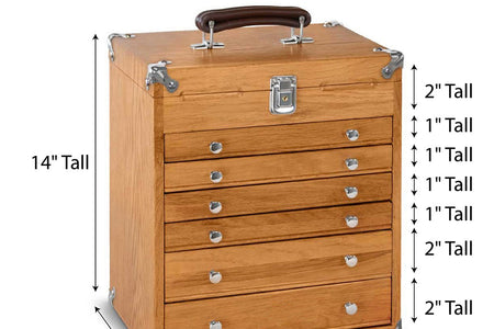 Oak 6-Drawer Mighty Portable Top Chest T16, Gerstner International